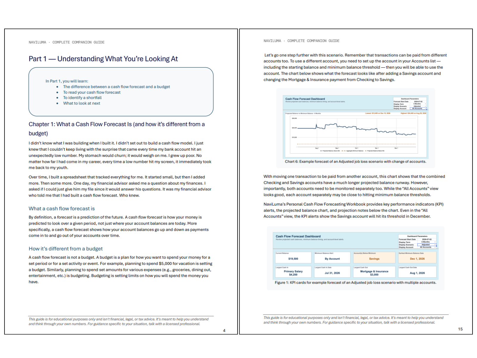 Cash Flow Forecasting Companion Guide sample pages